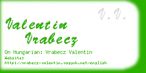 valentin vrabecz business card